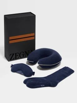 Navy Blue Oasi Cashmere Travel Set