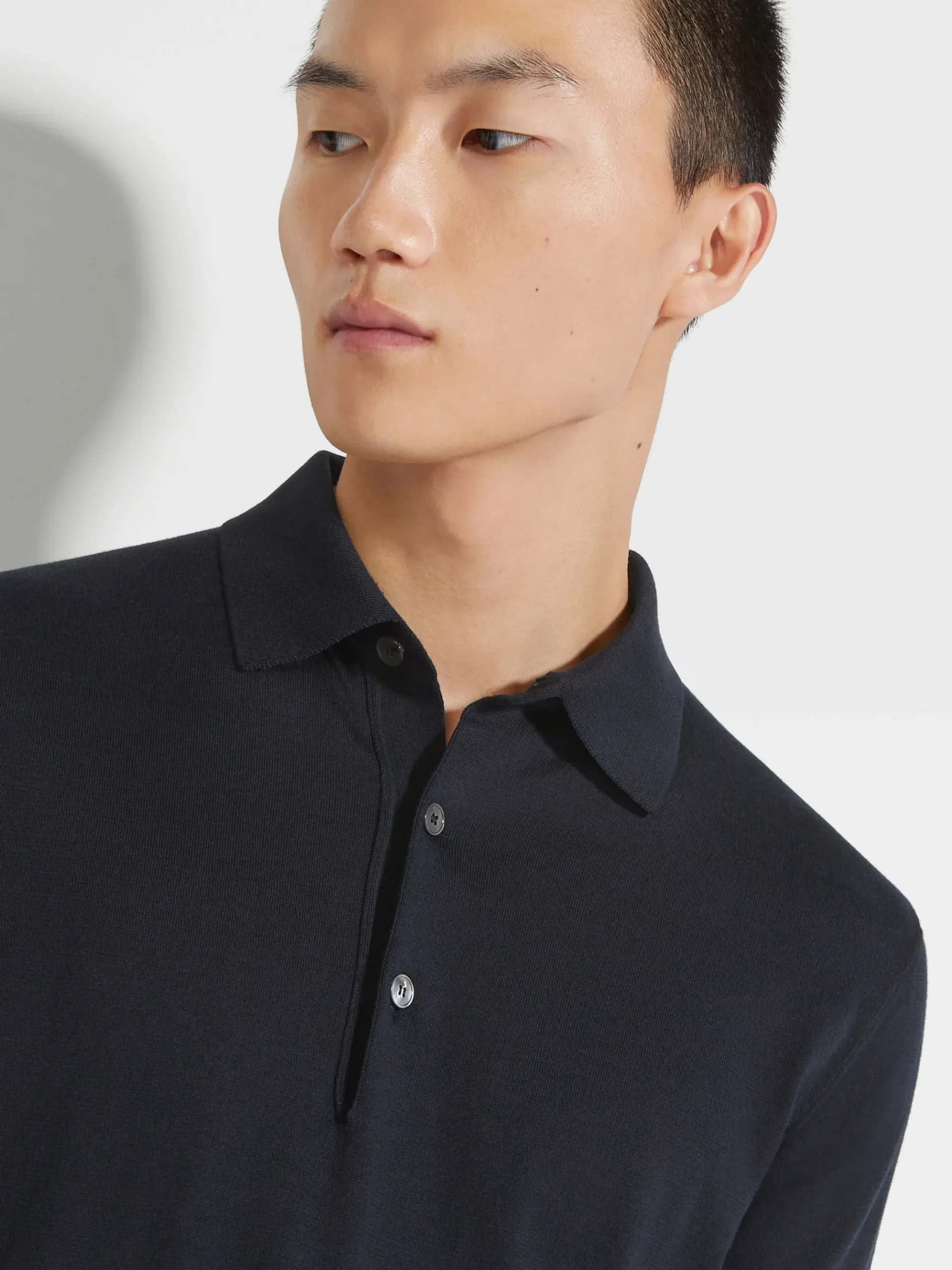 Navy Blue Premium Cotton Polo Shirt