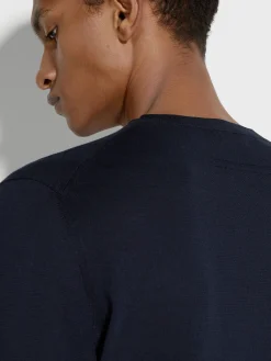 Navy Blue Premium Cotton Crewneck
