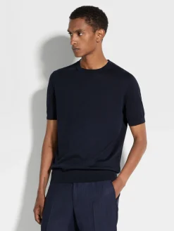Navy Blue Premium Cotton Crewneck