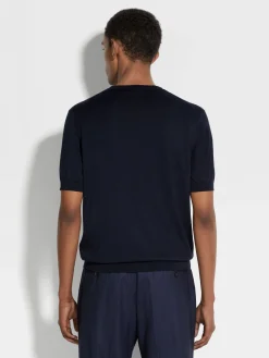 Navy Blue Premium Cotton Crewneck