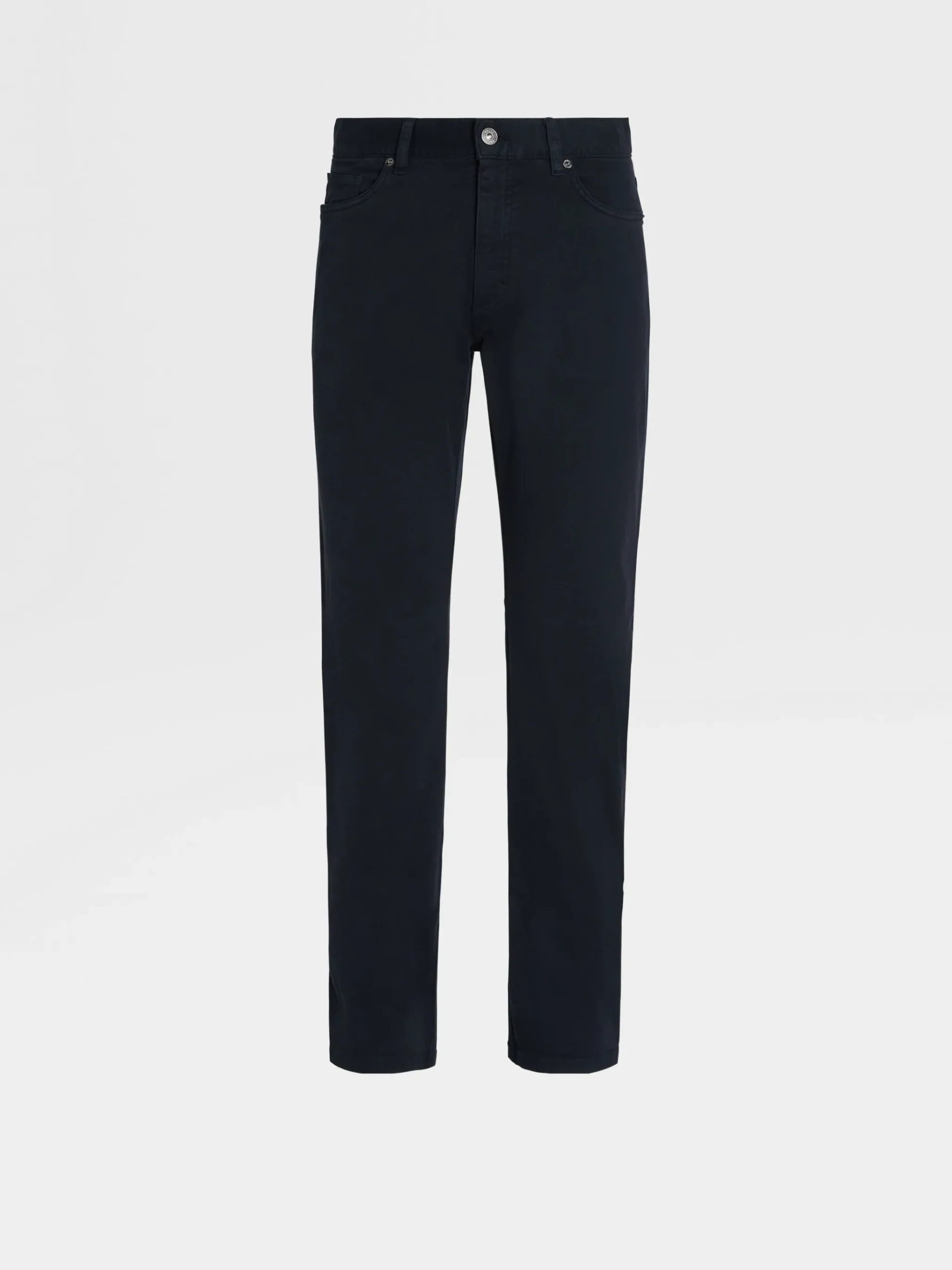 Navy Blue Stretch Cotton Roccia Jeans