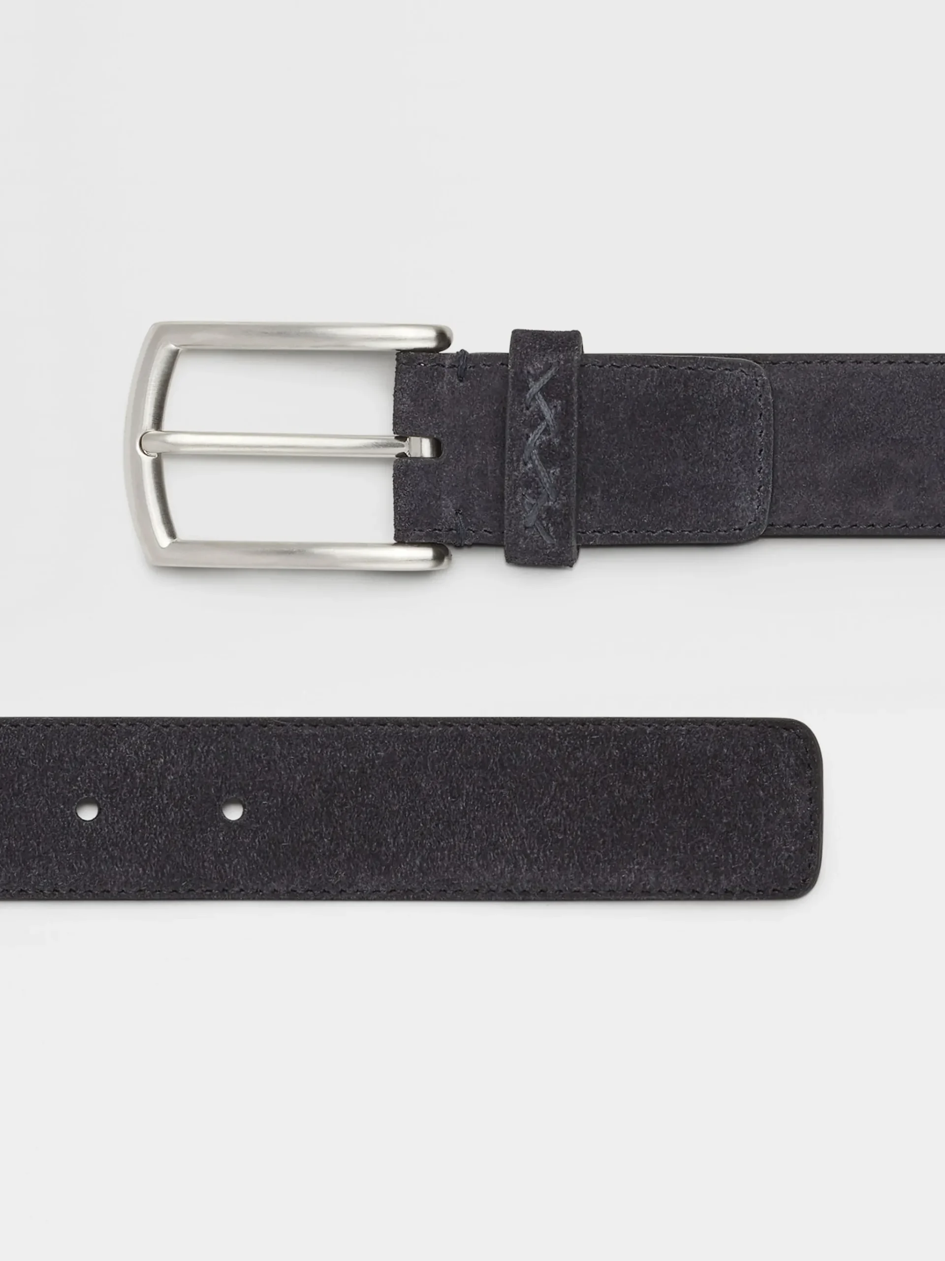 Navy Blue Suede Belt