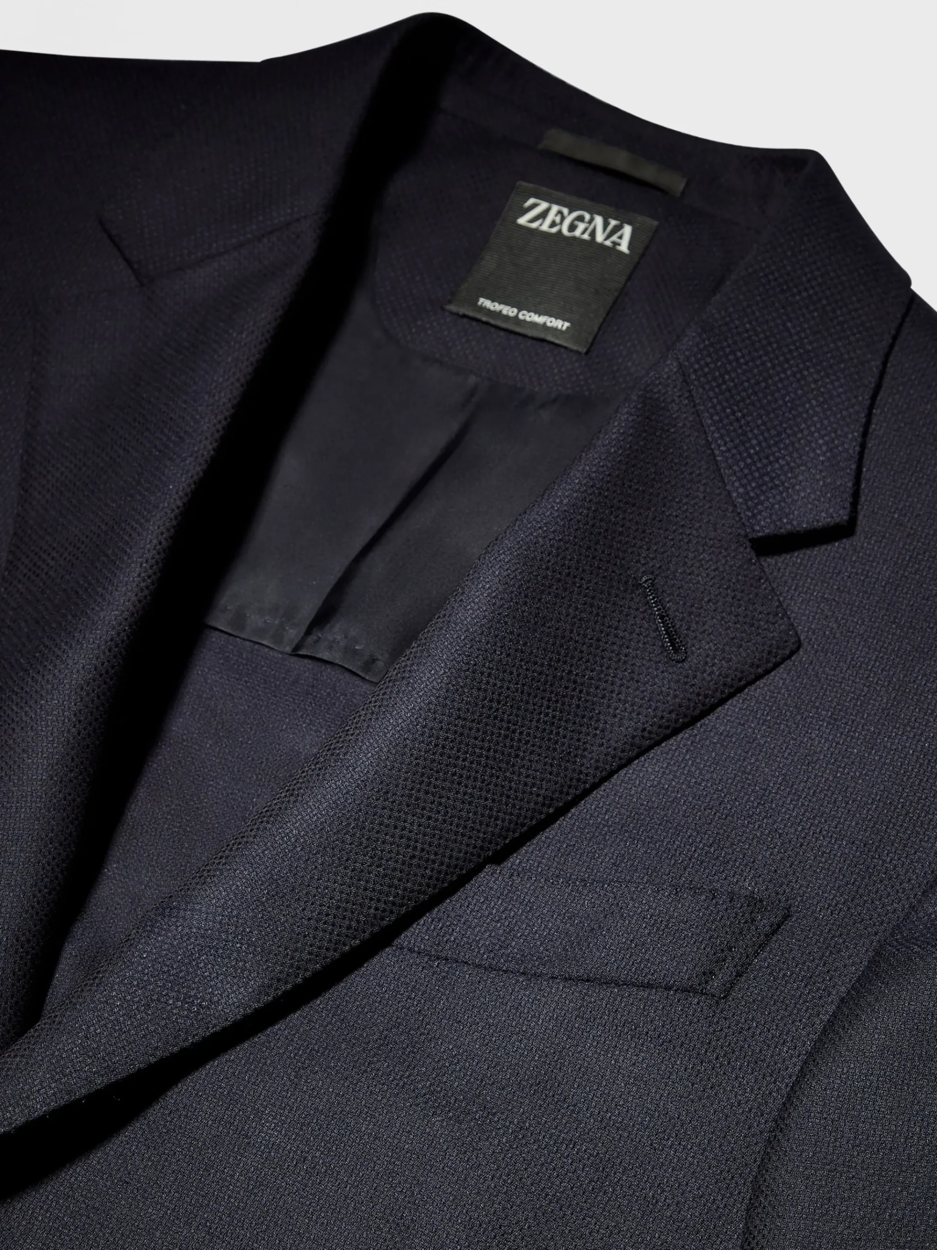 Navy Blue Trofeo™ Comfort Stretch Wool and Silk Jacket