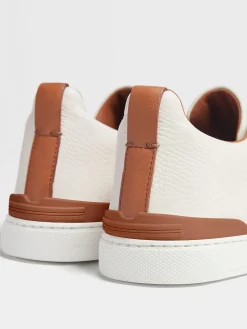 Off White Deerskin Triple Stitch™ Sneakers