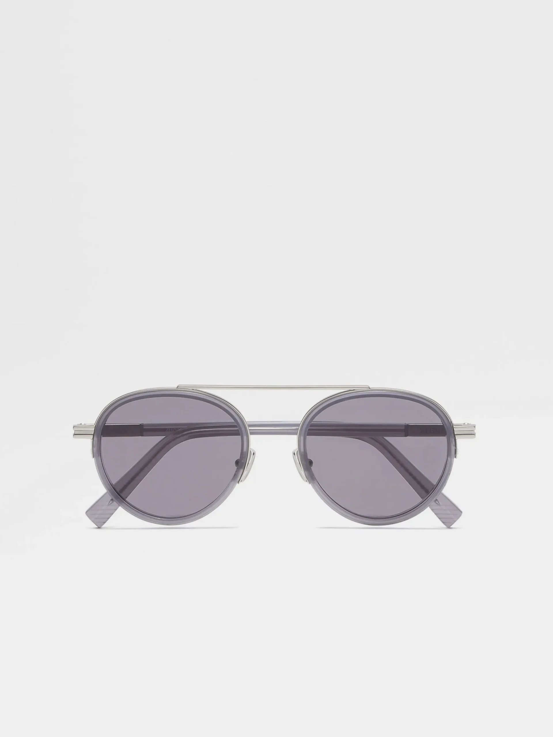 Opal Grey Orizzonte II Acetate and Metal Sunglasses