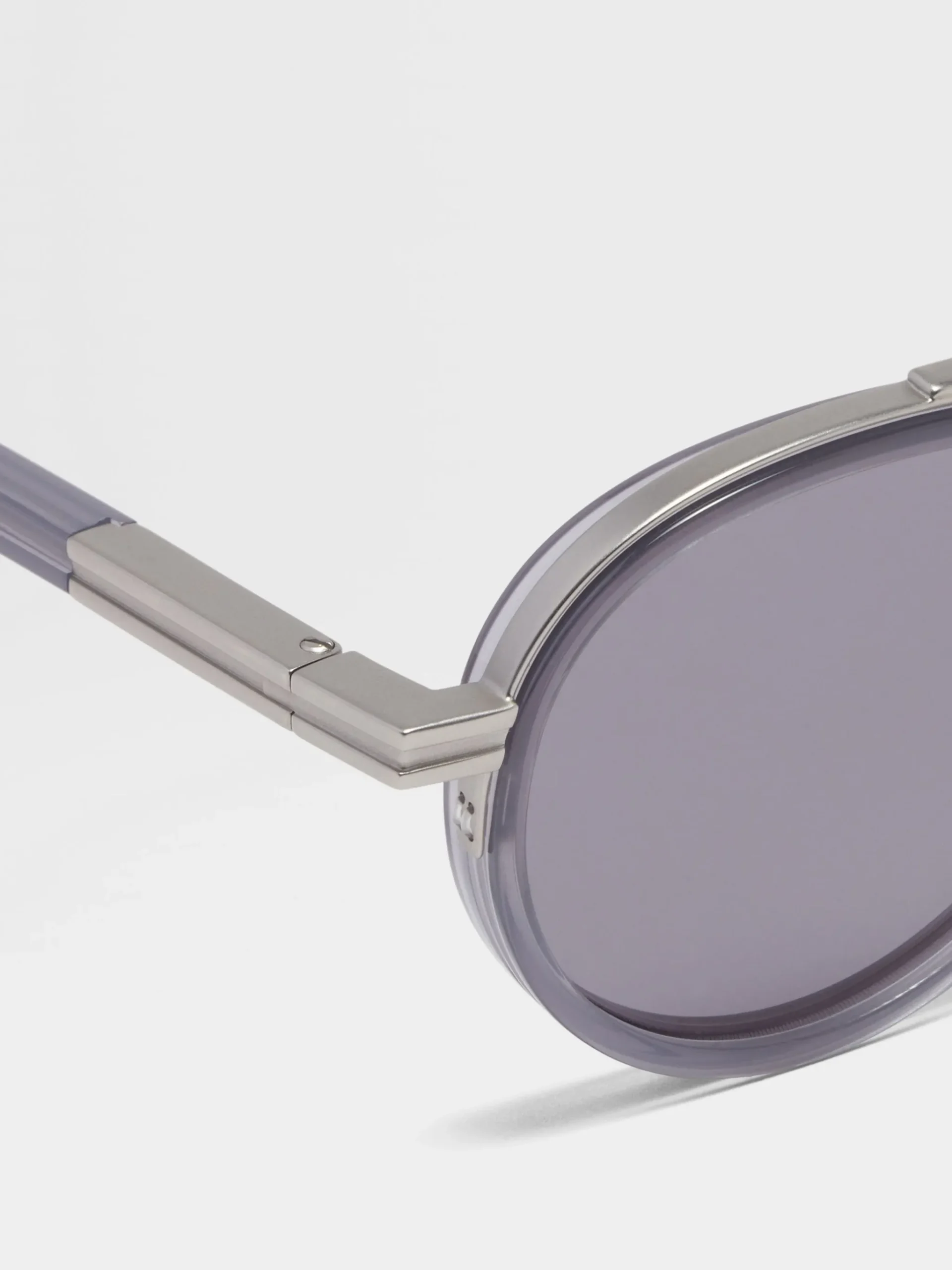 Opal Grey Orizzonte II Acetate and Metal Sunglasses