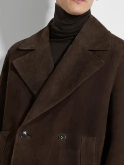 Shearling Wool Peacoat