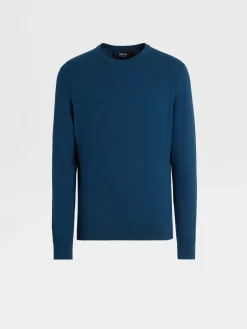 Teal Blue 12milmil12 Wool Crewneck