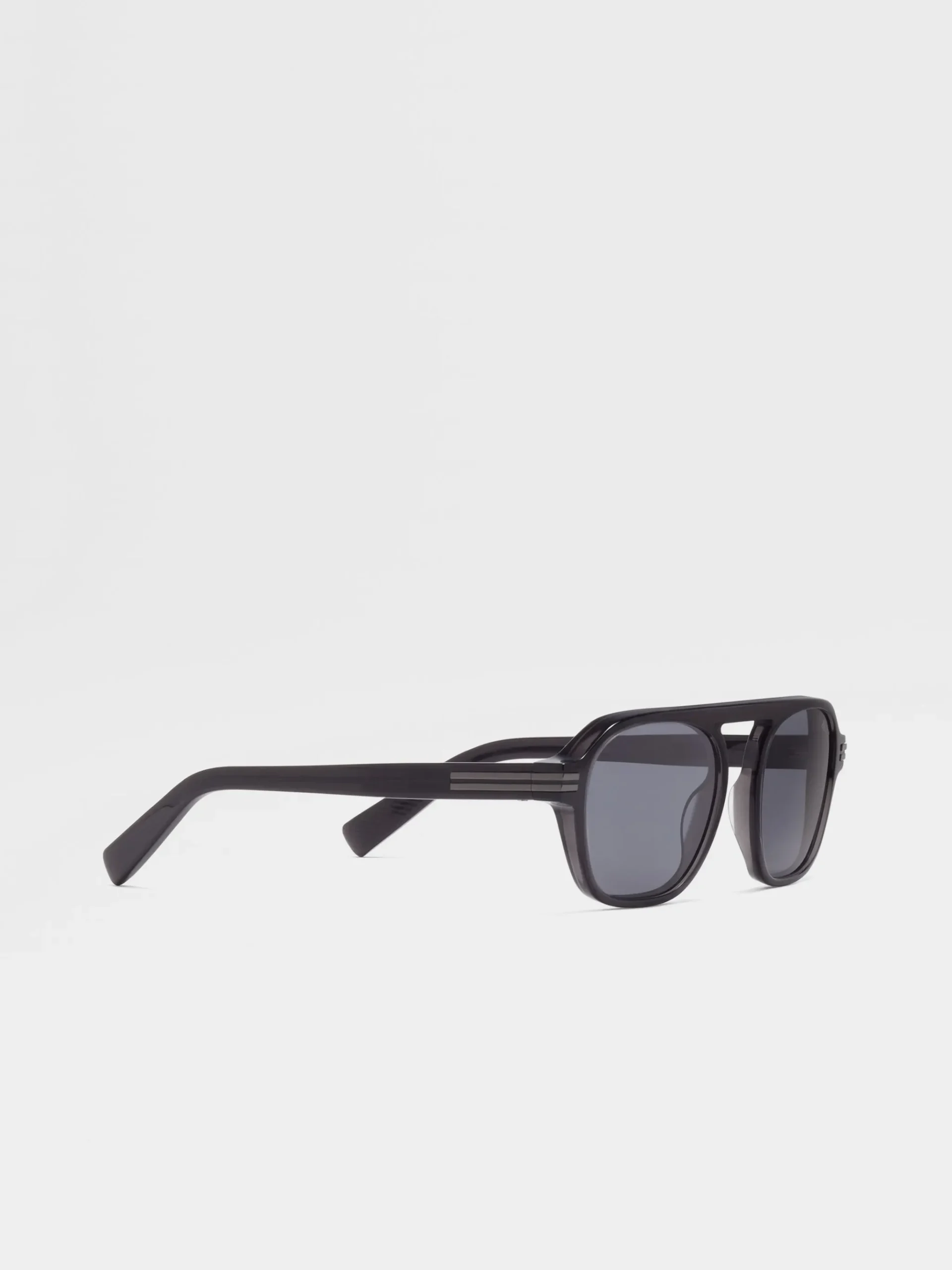 Transparent Dark Grey Aurora II Acetate Sunglasses