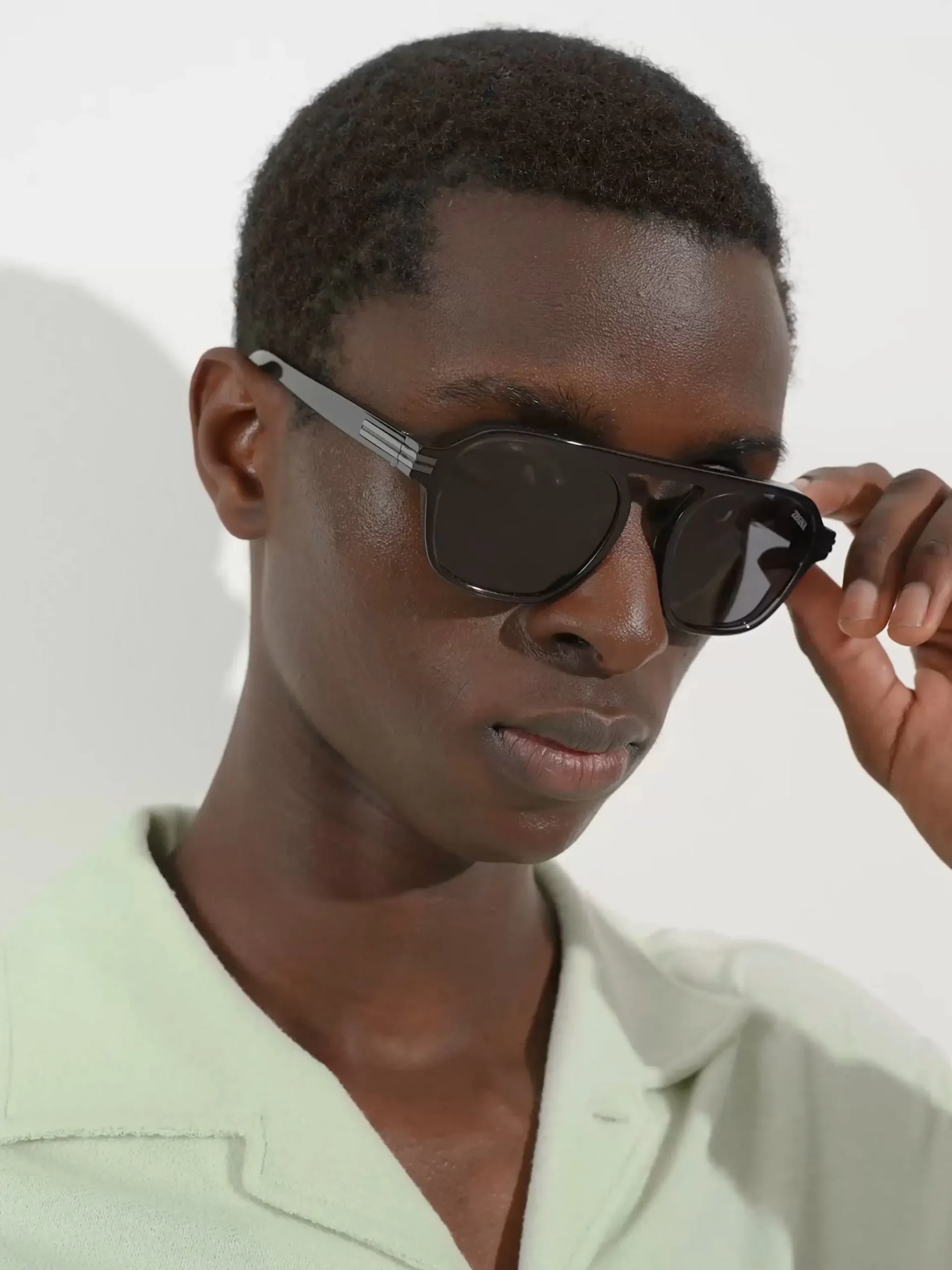 Transparent Dark Grey Aurora II Acetate Sunglasses