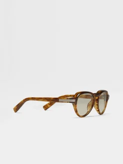 Transparent Yellow Acetate Sunglasses