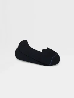 Utility Blue Cotton Blend Socks