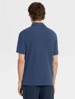 Utility Blue 12milmil12 Wool Polo Shirt