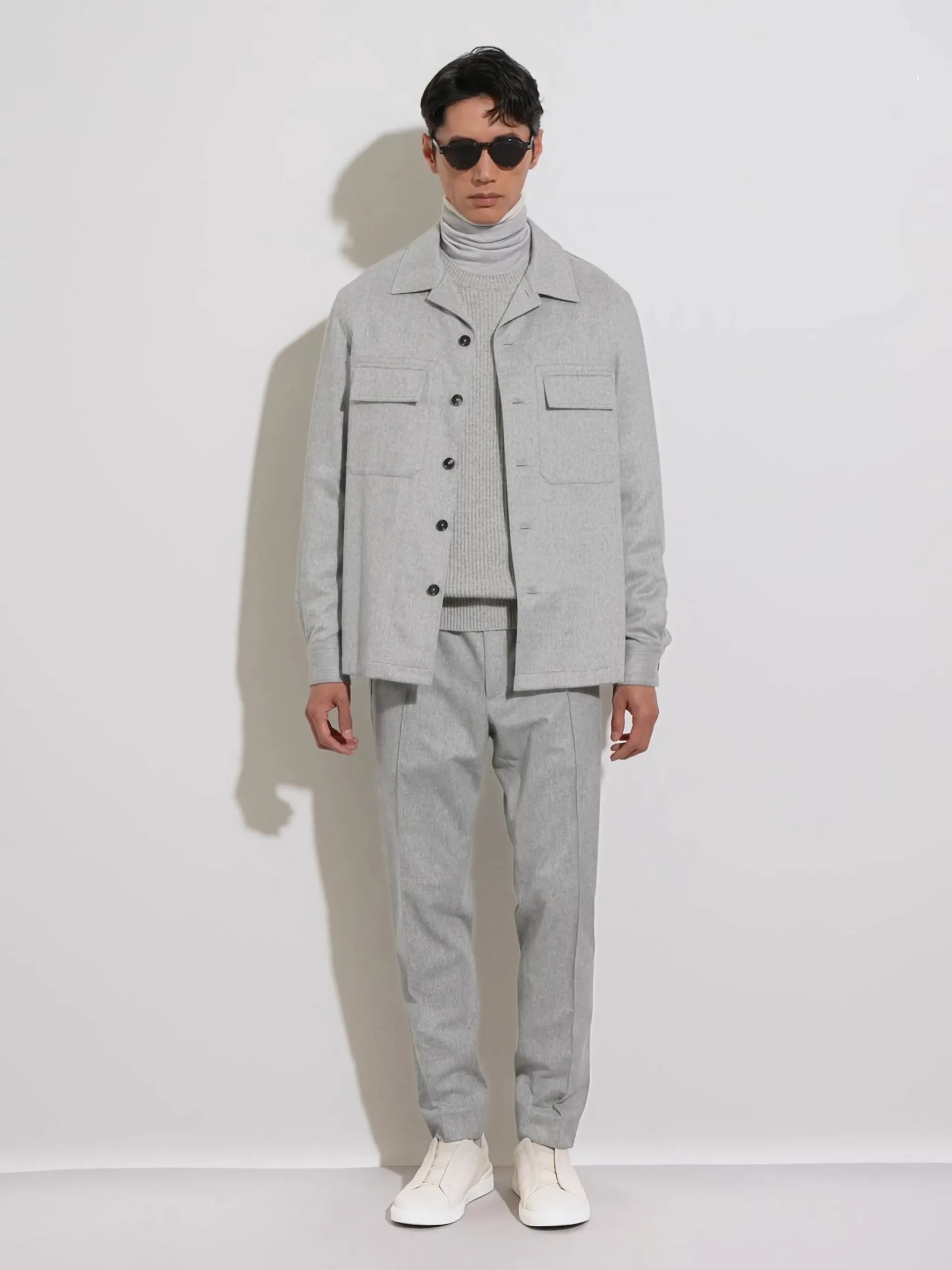 White Cashseta Turtleneck
