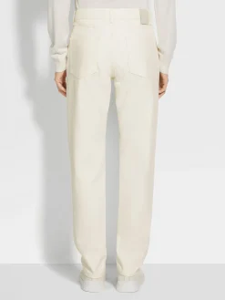 White Cotton Roccia Jeans