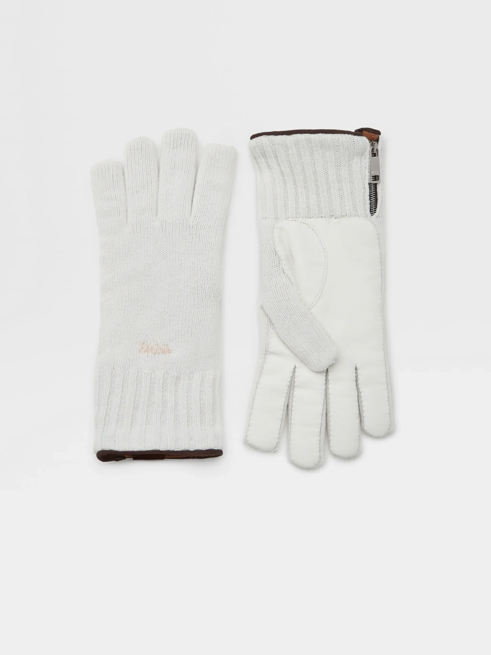 White Oasi Cashmere Gloves