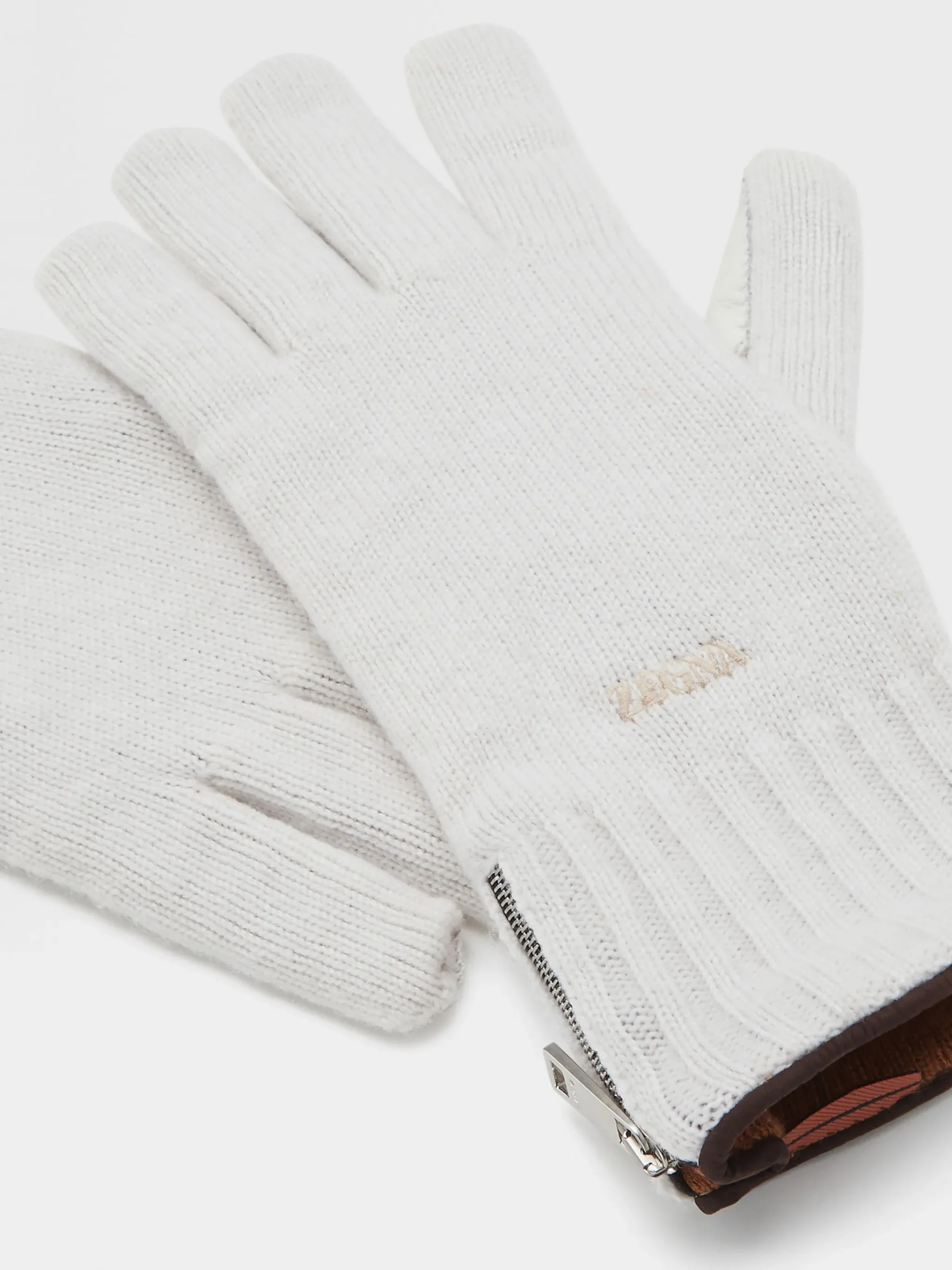 White Oasi Cashmere Gloves