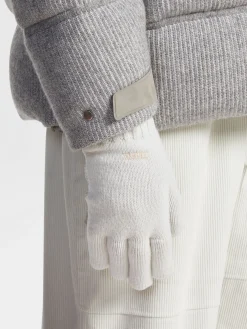 White Oasi Cashmere Gloves