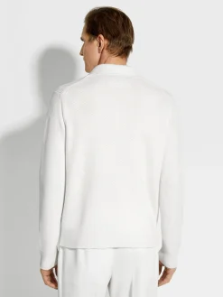 White Oasi Cashmere Polo Shirt