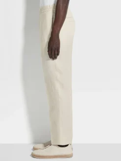 White Oasi Lino Pants