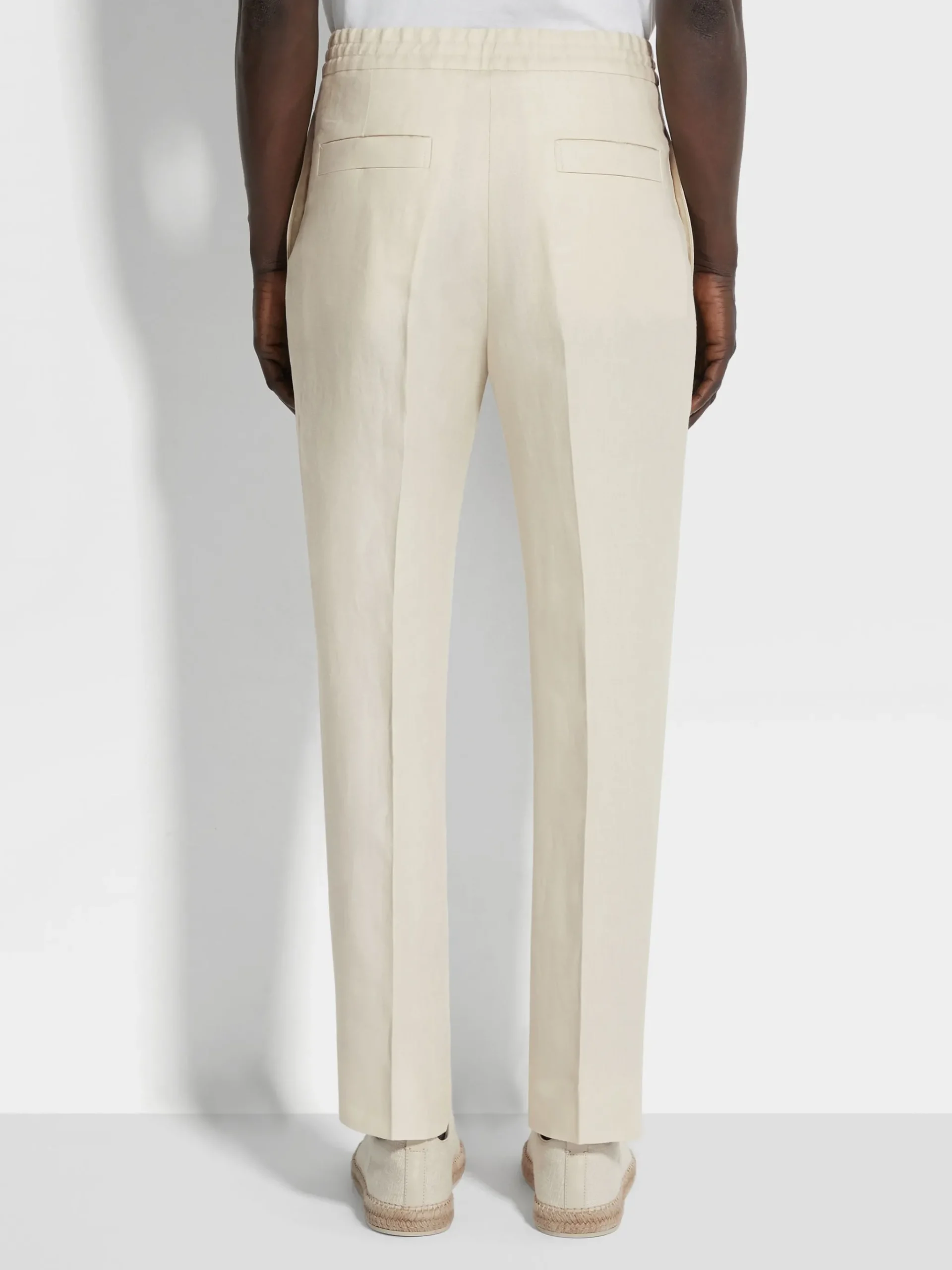 White Oasi Lino Pants