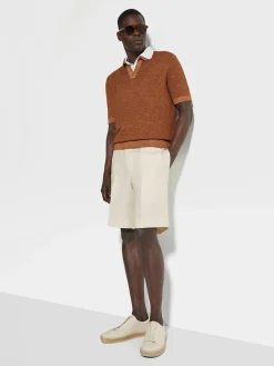 White Oasi Lino Shorts