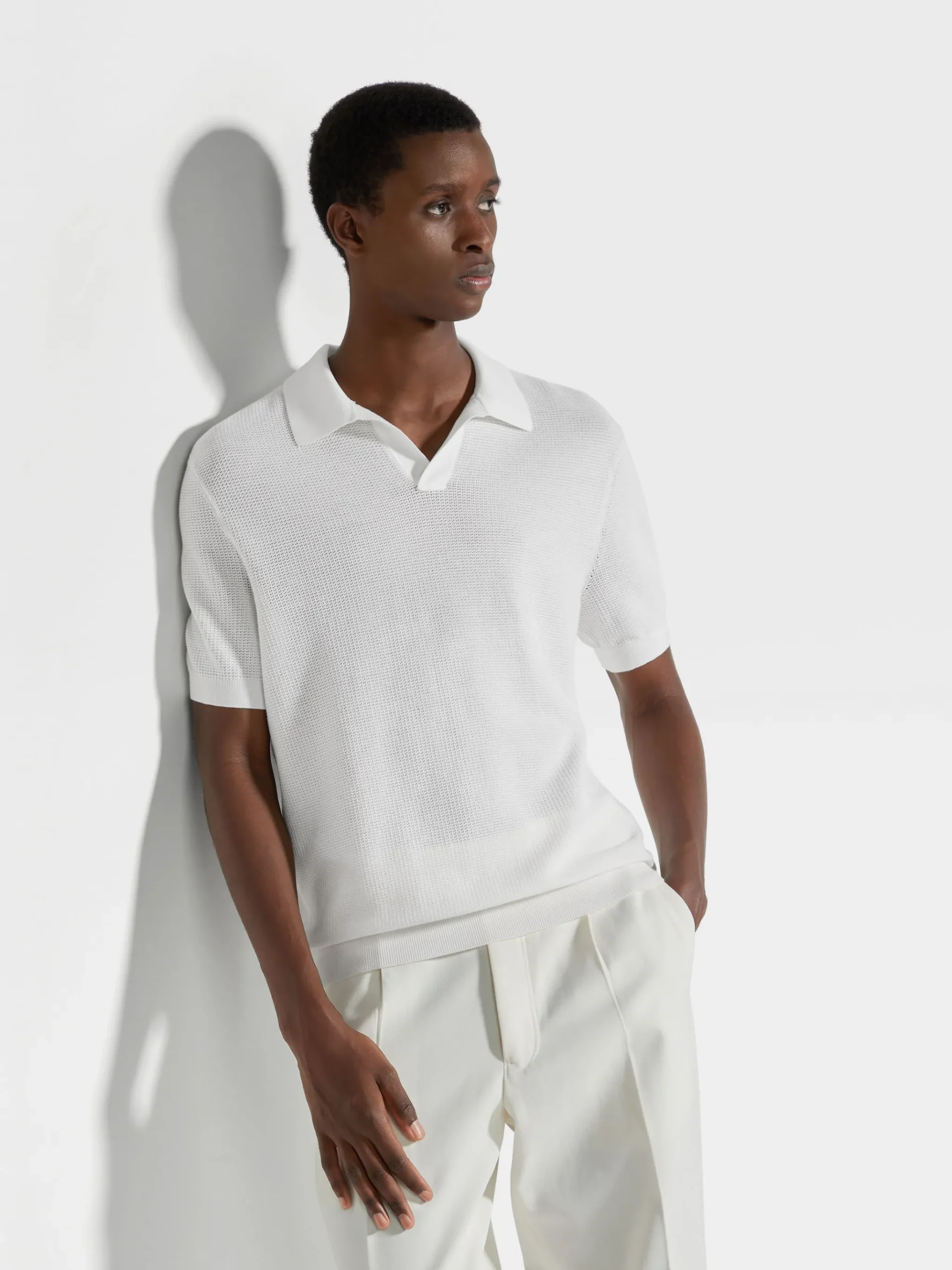 White Premium Cotton Polo Shirt