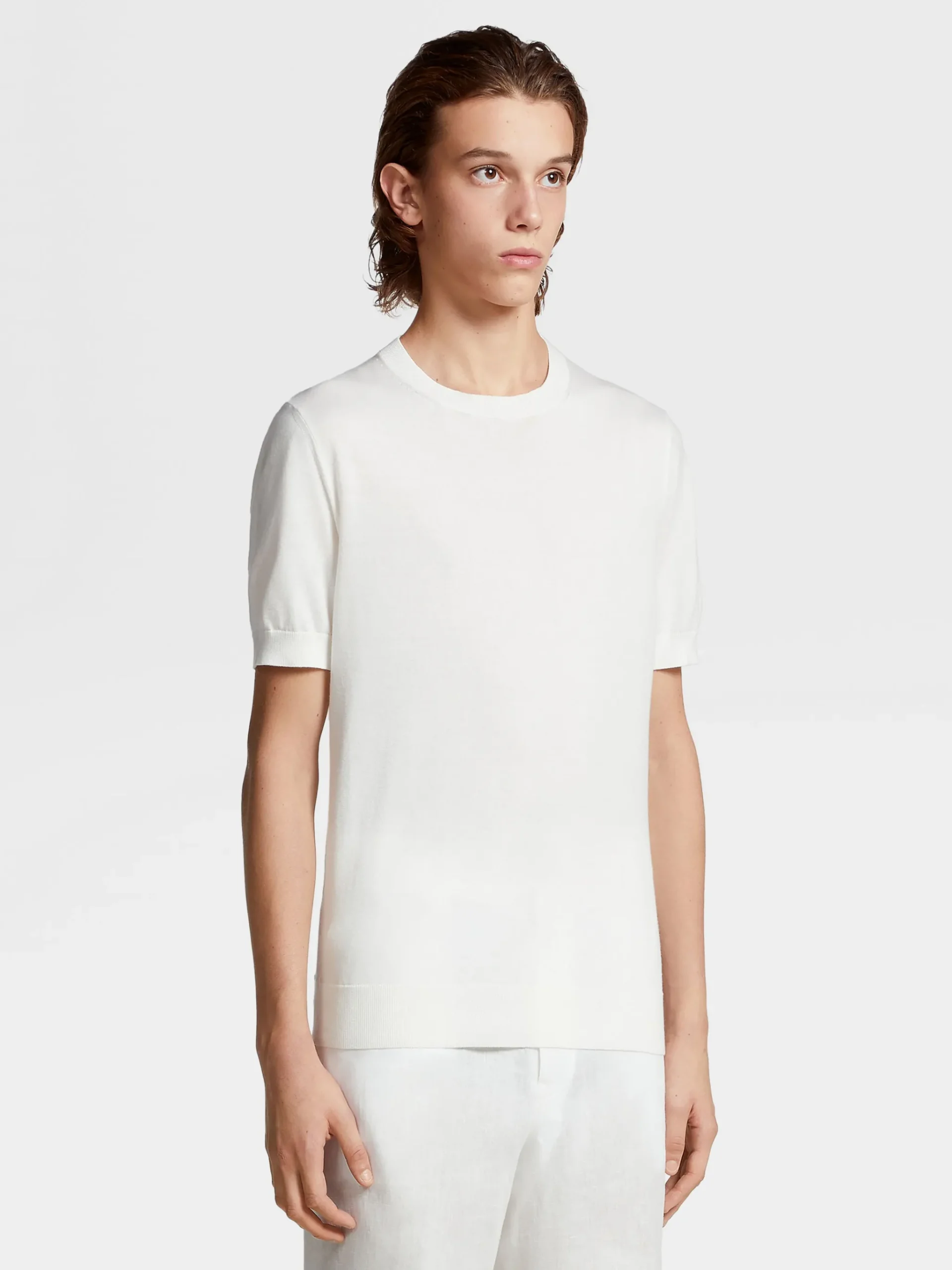 White Premium Cotton T-shirt