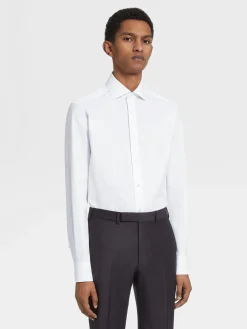 White Sea Island Cotton Long-sleeve Tailoring Shirt