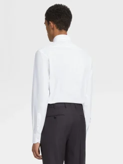White Sea Island Cotton Long-sleeve Tailoring Shirt