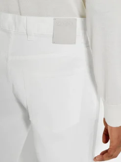 White Stretch Cotton Roccia Jeans