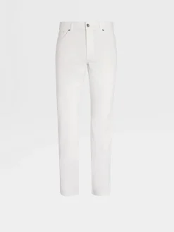 White Stretch Cotton Roccia Jeans