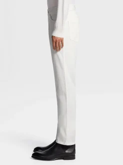 White Stretch Cotton Roccia Jeans