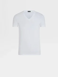 White Stretch Cotton T-shirt