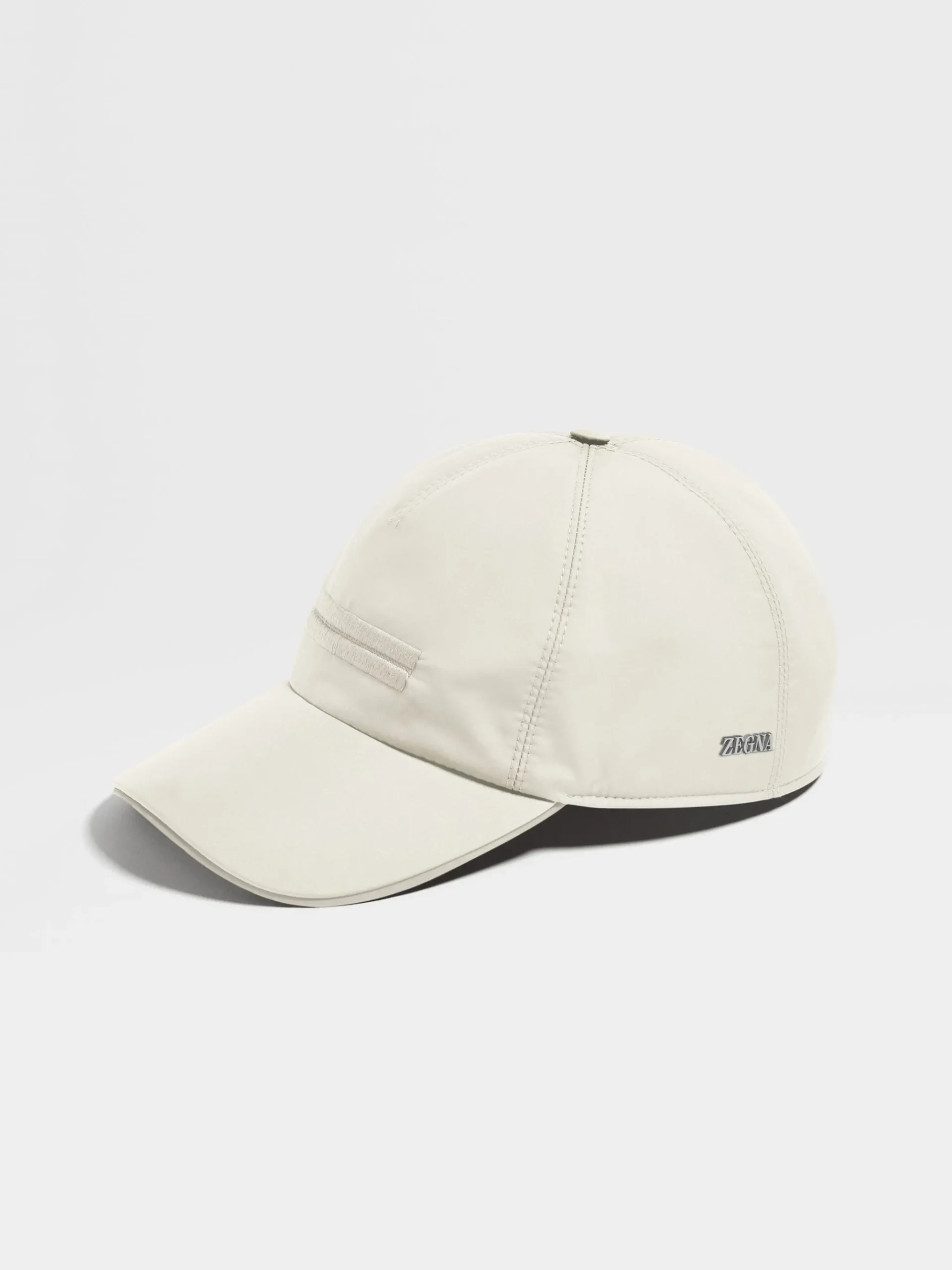 White Technical Fabric Baseball Cap