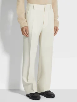 White Wool Pants