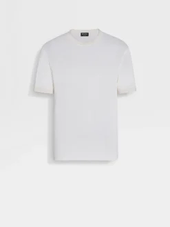 White Zegna Silk T-shirt