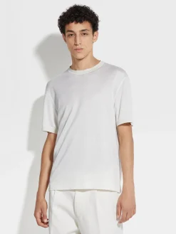 White Zegna Silk T-shirt