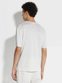 White Zegna Silk T-shirt
